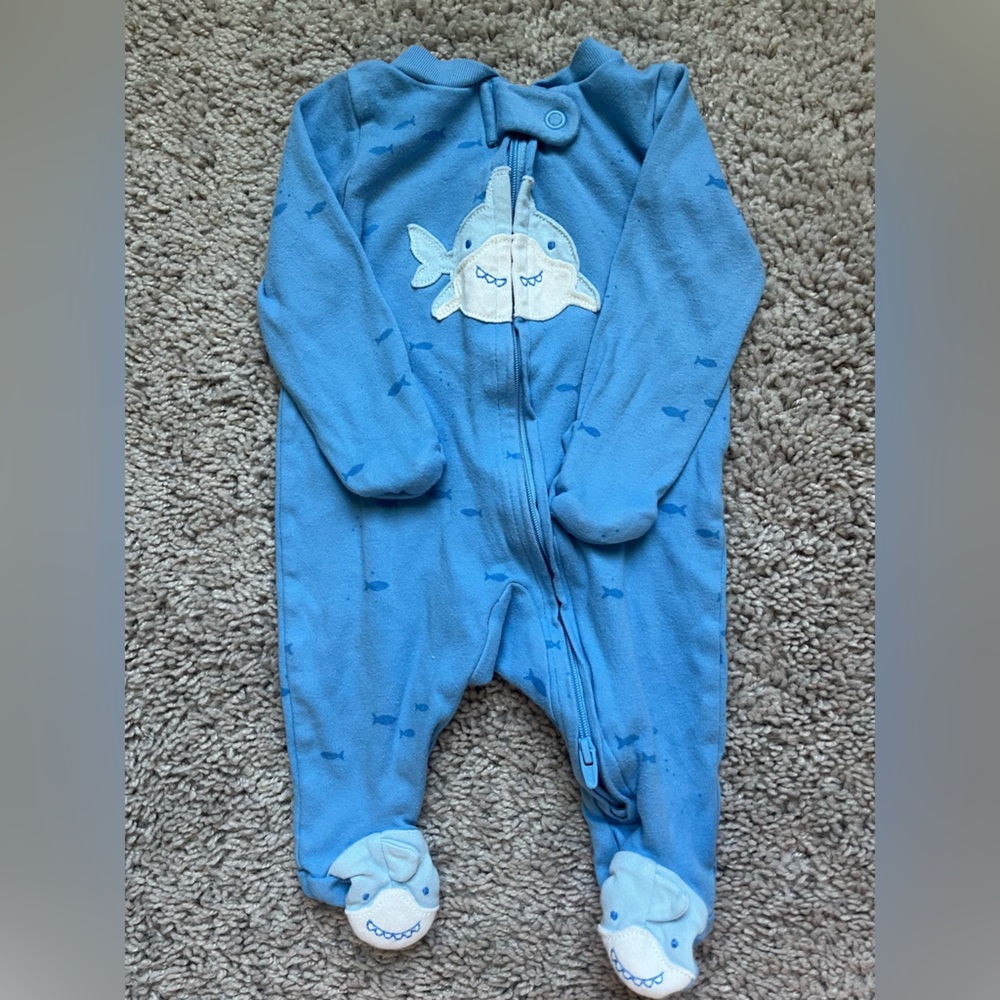 Carter's Blue Shark Footed One Piece
